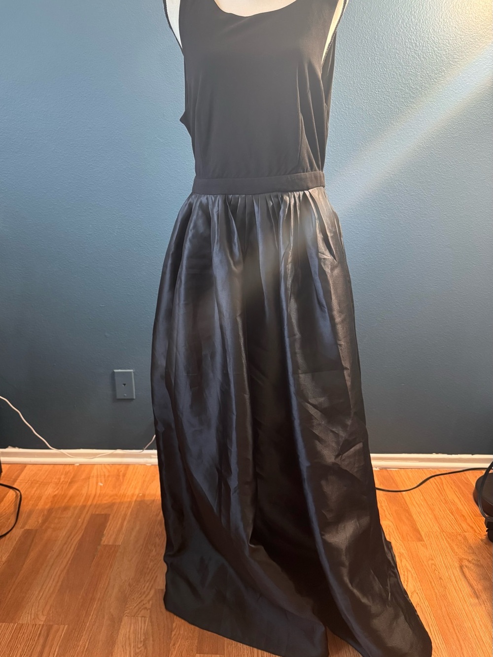 Windsor Black Dress with Gold Zip Detail